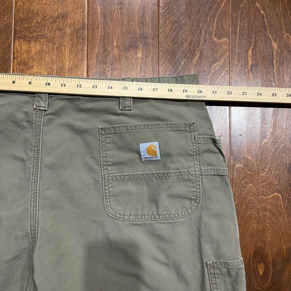 Carhartt Carpenter Khaki Tan Cotton Utility Shorts Cotton Men's Size 42 - Picture 6 of 7